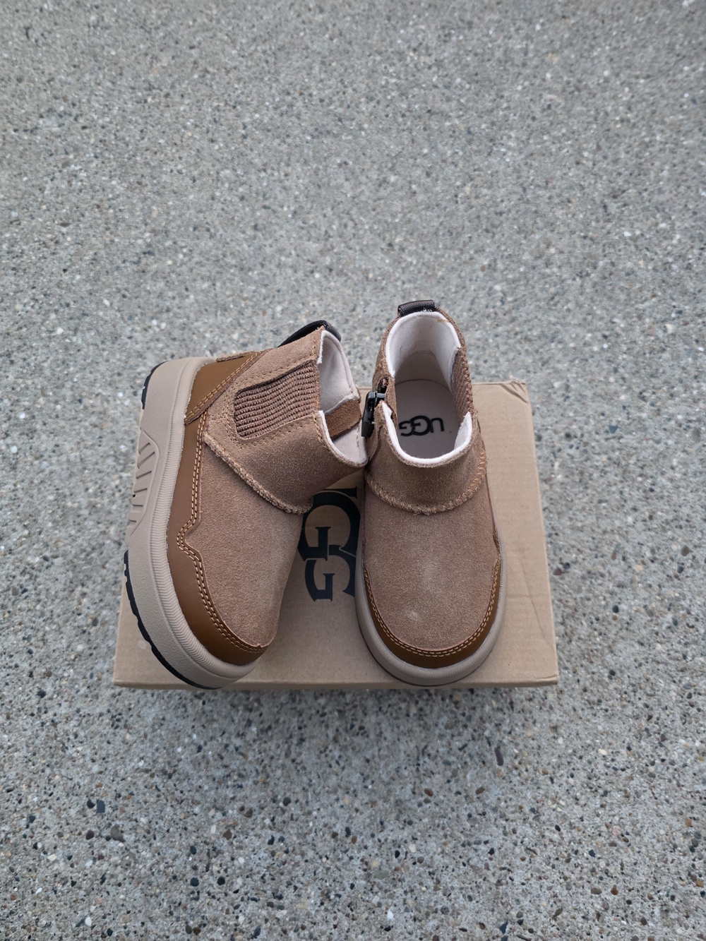 UGG Insulater WP Tan Slip-On Suede Boots Toddler Boys 6T